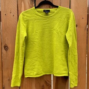 Vintage chartreuse cashmere sweater